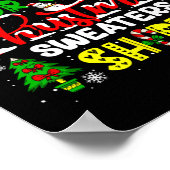 Zu heiß für hässlichen Weihnachtspullover Lustiger Poster (Ecke)