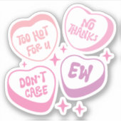 Zu heiß für uns, nein danke, egal, Ew Funny Gir Aufkleber (Vorderseite)