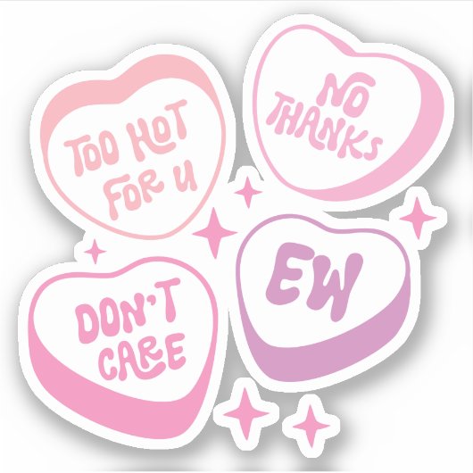 Zu heiß für uns, nein danke, egal, Ew Funny Gir Aufkleber (Vorderseite)