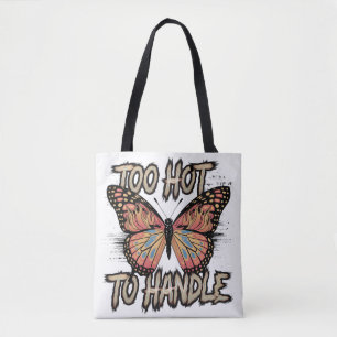 Zu heiß, um Schmetterlingsdesign zu handhaben: küh Tasche