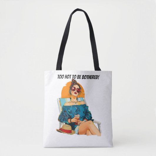 Zu heiß, um sich um das Sommerdesign zu kümmern Tasche (Vorderseite)