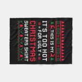 Zu heiße Weihnachten Sweaters Funny Xmas Men Wom Fleecedecke (Vorderseite (Horizontal))