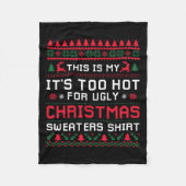 Zu heiße Weihnachten Sweaters Funny Xmas Men Wom Fleecedecke (Vorderseite)