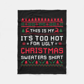 Zu heiße Weihnachten Sweaters Funny Xmas Men Wom Fleecedecke