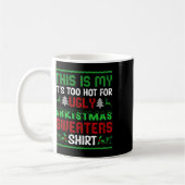 Zu heiße Weihnachten Sweaters Funny Xmas Men Wom Kaffeetasse (Links)