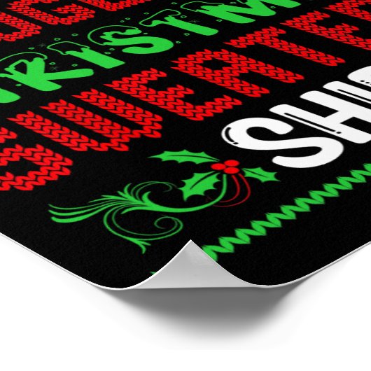 Zu heiße Weihnachten Sweaters Funny Xmas Men Wom Poster (Ecke)