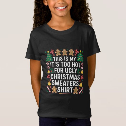 Zu heiße Weihnachts-Sweaters-Familie T-Shirt (Vorderseite)