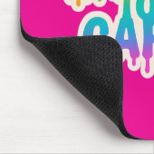 Zu hell zur Pflege - Typografie des Neon-Tropfens  Mousepad (Ecke)