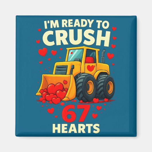 Zu Hemd Bereit Crush 67 Herzen Lader Magnet (Vorne)