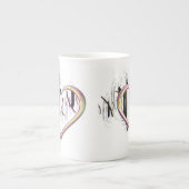 Zu Herzen wahr sein Porzellantasse (Vorderseite)