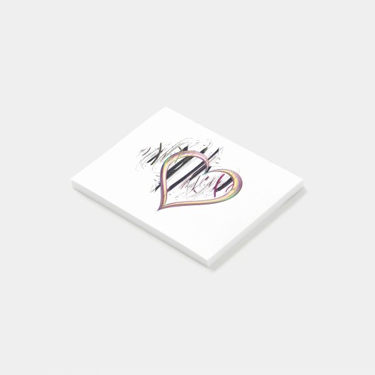 Zu Herzen wahr sein Post-it Klebezettel (angewinkelt)