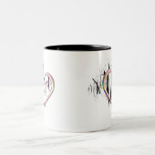 Zu Herzen wahr sein Zweifarbige Tasse (Mittel)