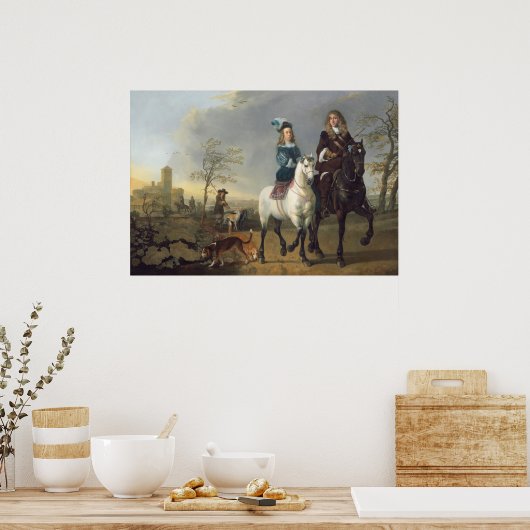 zu Horseback - Aelbert Cuyp Fine Art Poster (Küche)