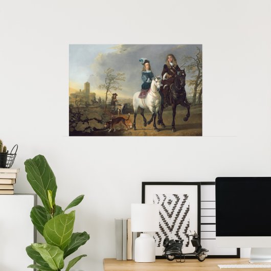 zu Horseback - Aelbert Cuyp Fine Art Poster (Heimbüro)