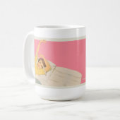 Zu hübsch arbeiten kaffeetasse (Vorderseite Links)