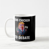 Zu Hühnchen, um über Kamala Harris Funny zu debatt Kaffeetasse (Links)