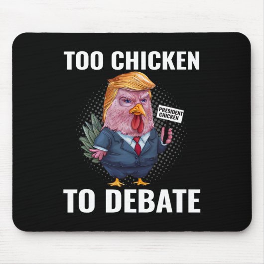 Zu Hühnchen, um über Kamala Harris Funny zu debatt Mousepad (Vorne)
