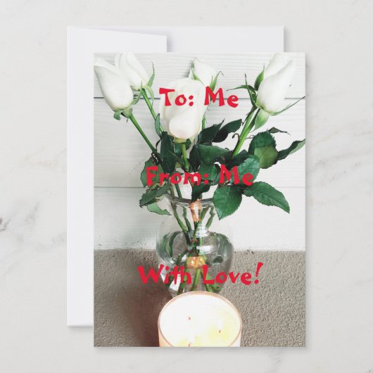 Zu: Ich, von: Ich, mit Liebe! Flache Grußkarte (Vorderseite)