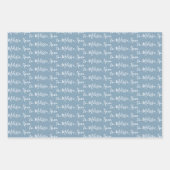 Zu Ihrem Namen Moderne Handschrift dusty Blue Geschenkpapier Set (Vorderseite)