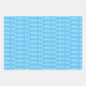 Zu Ihrem Namen Moderne Handschrift hellblau Geschenkpapier Set (Vorderseite 2)