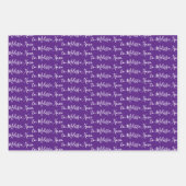 Zu Ihrem Namen Moderne Handschrift Lila Geschenkpapier Set (Vorderseite)