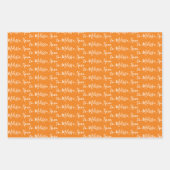 Zu Ihrem Namen Moderne Handschrift Orange Geschenkpapier Set (Vorderseite 3)