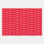 Zu Ihrem Namen Moderne Handschrift rot Geschenkpapier Set (Vorderseite 3)