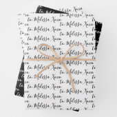 Zu Ihrem Namen Moderne Handschrift weiß und schwar Geschenkpapier Set (Beispiel)