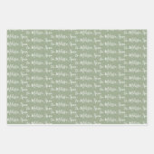 Zu Ihrem Namen Moderne Handschriftenbaum 1 Papiert Geschenkpapier Set (Vorderseite 3)