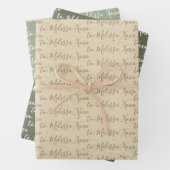 Zu Ihrem Namen Moderne Handschriftenbaum 1 Papiert Geschenkpapier Set (Beispiel)