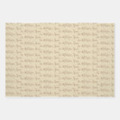 Zu Ihrem Namen Moderne Handschriftenbaum 1 Papiert Geschenkpapier Set (Vorderseite)