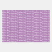 Zu Ihrem Namen Moderner Handschriftenlavender Lila Geschenkpapier Set (Vorderseite 3)