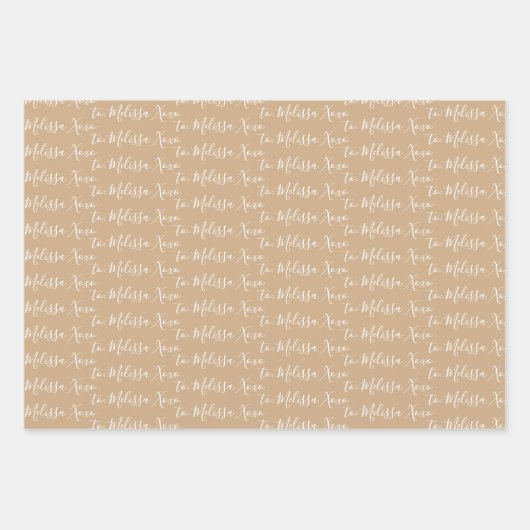 Zu Ihrem Namen Modernes Handwriting Boho 1 Geschenkpapier Set (Vorderseite 2)