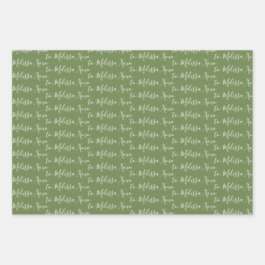 Zu Ihrem Namen Modernes Handwriting Boho 1 Geschenkpapier Set (Vorderseite 3)