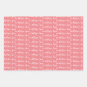 Zu Ihrem Namen Modernes Schreibpinke Geschenkpapier Set (Vorderseite 3)