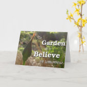 Zu im Garten zu arbeiten ist, herein morgen zu Karte (Gelbe Blume)