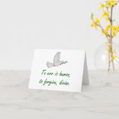 Zu Irrtum ist menschlich - Zitat zur Vergebung Karte (Gelbe Blume)