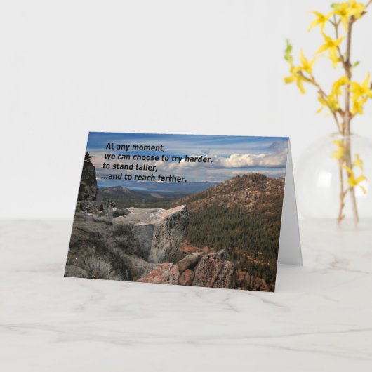 Zu jedem Zeitpunkt... Motivierend Karte (Gelbe Blume)