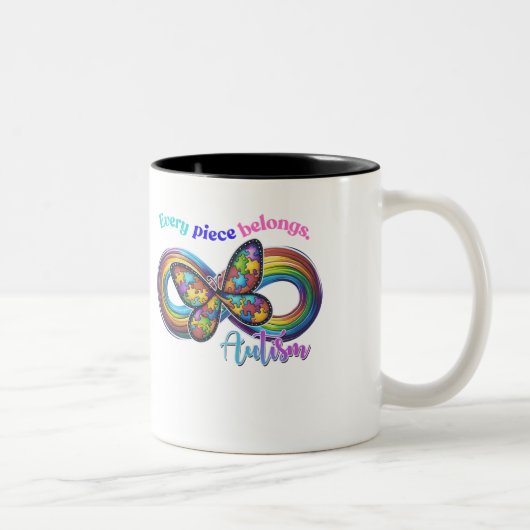 Zu jeder Seite gehören - Autismus Puzzle Tasse (Rechts)