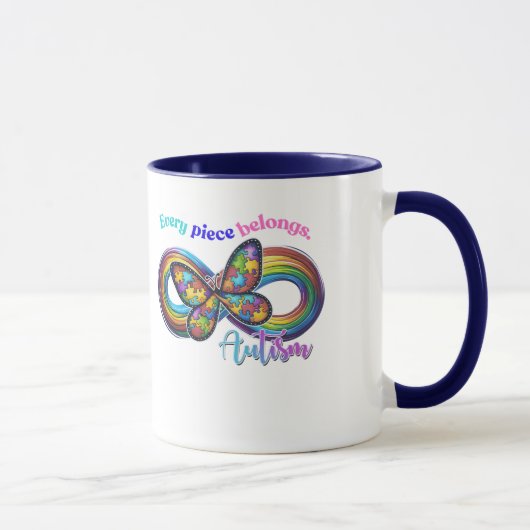 Zu jeder Seite gehören - Autismus Puzzle Tasse (Rechts)