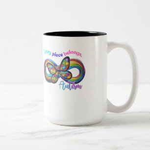 Zu jeder Seite gehören - Autismus Puzzle Tasse