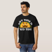 Zu jeder Zeit ist Taco Time Funny Illustration T-Shirt (Vorne ganz)