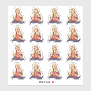 Zu Jesus durch katholischen Vinylausschnitt Marys Aufkleber