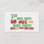 Zu Kaffee machen Visitenkarte (Rückseite)