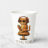 Zu kalt für Pflege - Lo-Fi Katze im Pilz Pappbecher (Vorderseite)