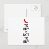 Zu kaufen oder nicht zu kaufen postkarte (Vorne/Hinten)
