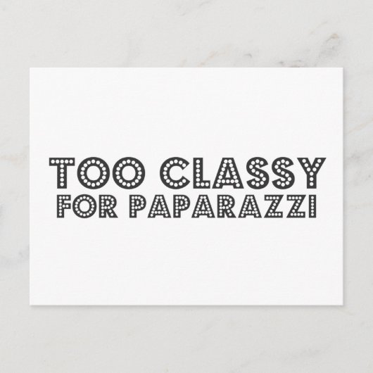 Zu klassisch für Paparazzi Postkarte (Vorderseite)