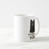 Zu klug für dich Mudi Kaffeetasse (VorderseiteRechts)