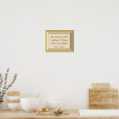 Zu kurz - Jane Austen Zitat - Kunstdruck Poster (Küche)