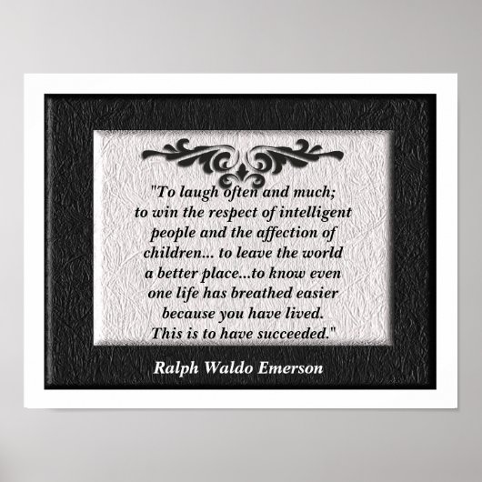 "Zu lachen oft und viel" Poster (Vorne)